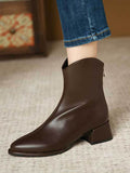 Momentlover Zipper Split-Joint Pointed-Toe Chelsea Boots Boots