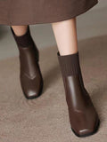 Momentlover Split-Joint Solid Color Chelsea Boots Boots