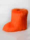 Momentlover Solid Color Round-Toe Keep Warm Boots