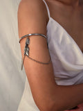 Momentlover Stylish Leaves Geometric Tasseled Arm Chain Accessories