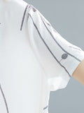 Momentlover Printed Short Sleeves Loose Round-neck Midi Dresses