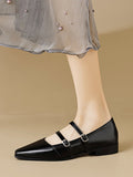 Momentlover Split-Joint Shallow Cut Pointed-Toe Flat Shoes