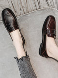 Momentlover Square-Toe Shallow Cut Loafers