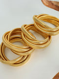 Momentlover Pleated Solid Color Bracelet Accessories