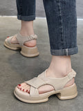Momentlover Open Toe Sandals Platform Shoes