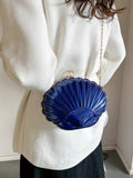 Momentlover Shiny Shell Shape Chains Handbags Crossbody Bags Bags