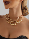 Solid Color Geometric Chains Necklaces Accessories