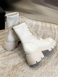 Momentlover Split-Joint Lace-Up Dr. Martens Boots Boots