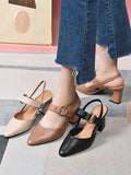 Momentlover Closed-Toe Casual Pumps Shoes Sandals