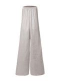 Momentlover Casual Wide Leg Strapless Solid Color Tube Jumpsuits