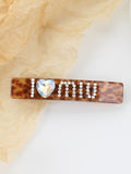 Momentlover Solid Color Rhine Stones Geometric Hair Clips