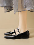 Momentlover Split-Joint Shallow Cut Pointed-Toe Flat Shoes