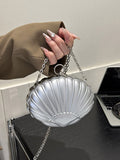Momentlover Shiny Shell Shape Chains Handbags Crossbody Bags Bags