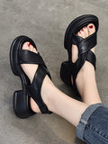 Momentlover Open Toe Sandals Platform Shoes