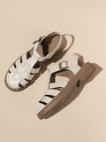 Momentlover Round-Toe Hollow Sandals Gladiators