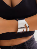 Momentlover Solid Color Hollow Geometric Bracelet Accessories