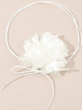 Tied Three-Dimensional Flower Solid Color Necklaces Accessories
