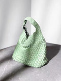 Momentlover Woven Solid Color Handbags Bags