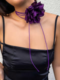 Flower Shape Lace-up Dainty Necklace Accessories