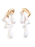 Momentlover Geometric Contrast Color Drop Earrings
