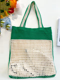 Momentlover Beach Contrast Color Hollow Bags Accessories