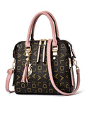 Momentlover Casual Letter Print Zipper Simpel Shoulder Bag