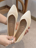 Momentlover Solid Color Hollow Breathable Flat Shoes