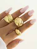 Momentlover Geometric Adjustable Rings Accessories
