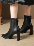 Momentlover Square-Toe Split-Joint Pumps Boots