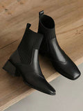 Momentlover Split-Joint Solid Color Chelsea Boots Boots