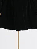 Momentlover Tied Waist Embroidered Puff Sleeves Loose V-Neck Mini Dresses
