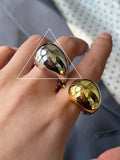 Momentlover Solid Color Geometric Rings Accessories