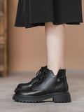Momentlover Split-Joint Round-Toe Rivet Lace-Up Dr. Martens Boots Boots