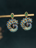 Momentlover Vintage Peacock Shape Earrings Accessories