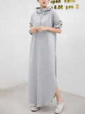 Momentlover Simple Loose 2 Colors Long Dress