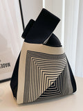 Momentlover Casual Knitting Printed Bags Accessories Handbags