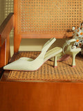 Momentlover Solid Color Sandals Pumps