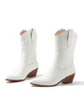 Momentlover Split-Joint Pointed-Toe Pumps Boots