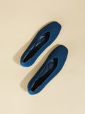 Momentlover V-Cut Solid Color Pointed-Toe Flats