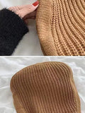 Momentlover Simple Solid Color Chic Knitting Bags Accessories