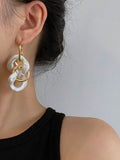 Momentlover Stylish Statement Chains Geometric Earrings