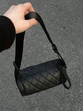 Momentlover Rhombic Solid Color Split-Joint Zipper Shoulder Bags Crossbody Bags