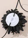 Tied Three-Dimensional Flower Solid Color Necklaces Accessories