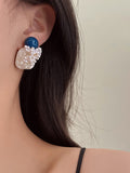 Momentlover Imitation Pearl Geometric Eardrop Earrings Accessories