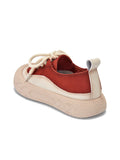 Momentlover Lace-Up Contrast Color Platform Shoes Casual Shoes