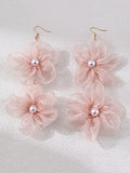 Momentlover Three-Dimensional Flower Drop Earrings