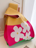 Momentlover Floral Woven Handbag Bags