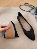 Momentlover Solid Color Hollow Breathable Flat Shoes