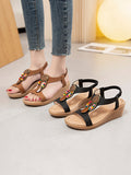 Momentlover Peep Toe Open Toe Elasticity Wedges & Flatform Sandals