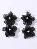 Momentlover Three-Dimensional Flower Drop Earrings